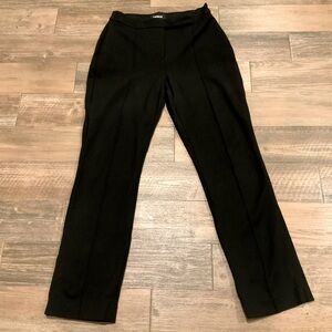 Express Women Career Black Pants Curvy Boot Size 8 Regular Mid Rise Stretch